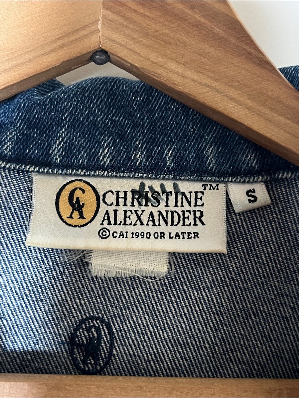 Christine Alexander Blue Denim Jacket with Stud Accents Small - Picture 2 of 7